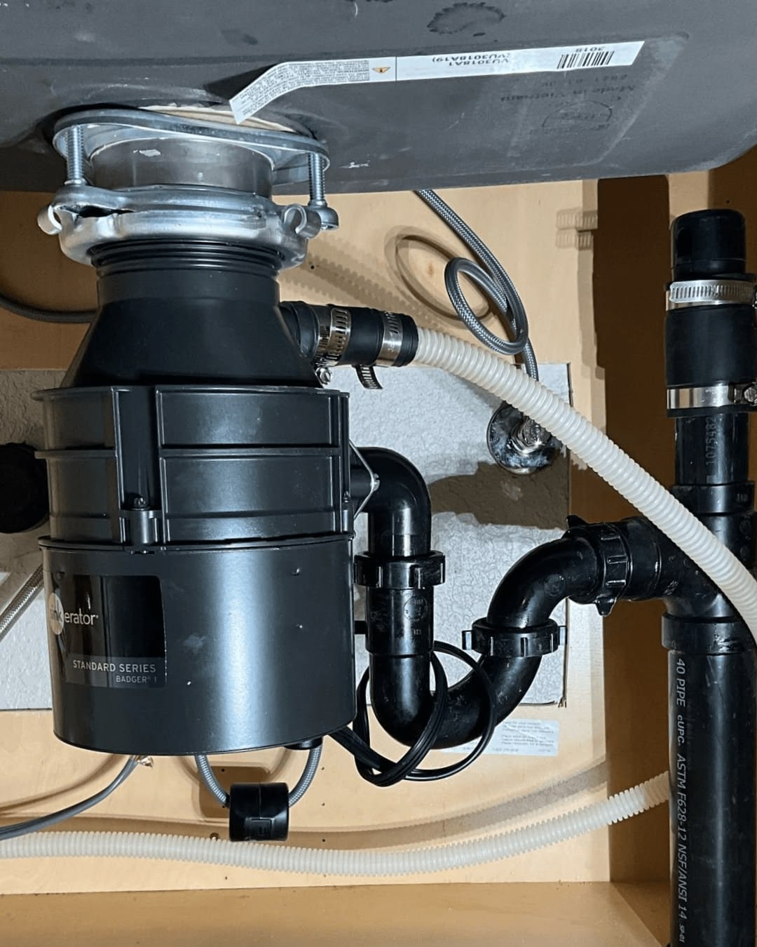Garbage disposal installation InSinkErator Kent WA